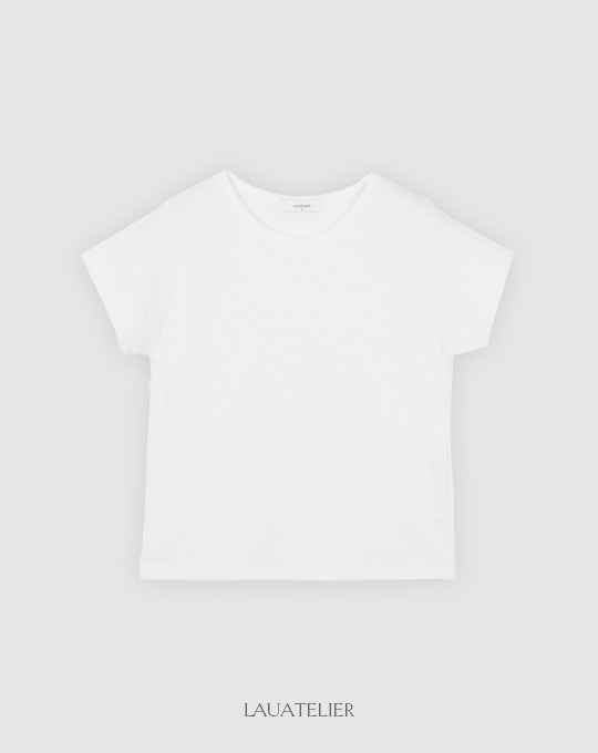 [LAUATELIER] Mori crop t-shirt (Ivory)