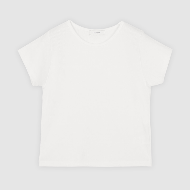 [LAUATELIER] Mori crop t-shirt (Ivory)