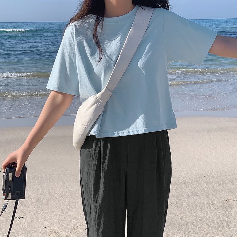 [5천장돌파][Made Lauren]썸머 세미크롭 코튼 반팔 티셔츠 - 5 color