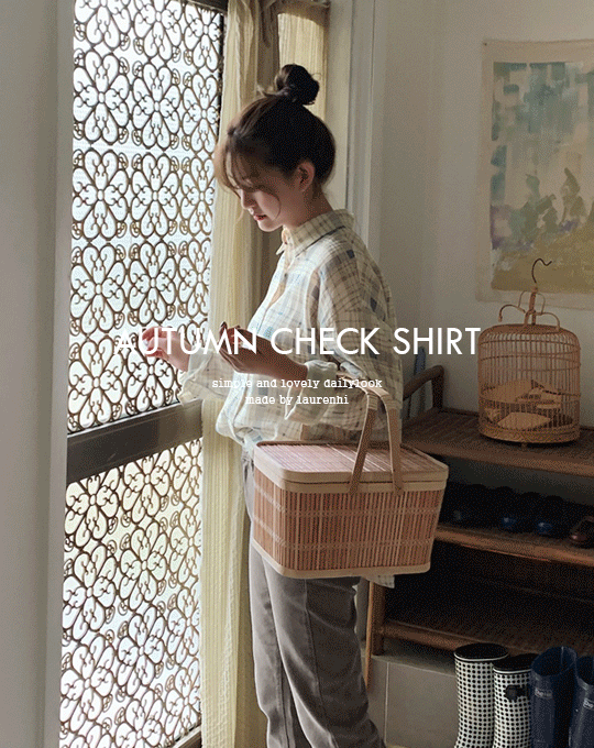 [Made Lauren]모디 루즈핏 체크 셔츠 - 2 color