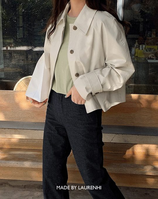 [Made Lauren]카린 빅카라 히든 숏 트렌치 자켓 - 3 color