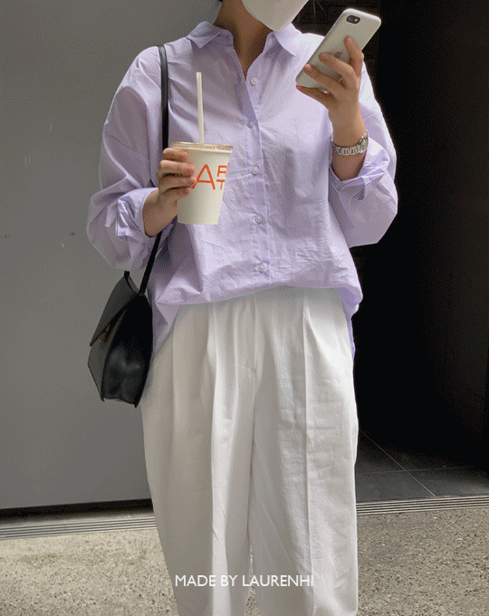 [Made Lauren]모아 썸머 루즈핏 코튼 셔츠 - 5 color