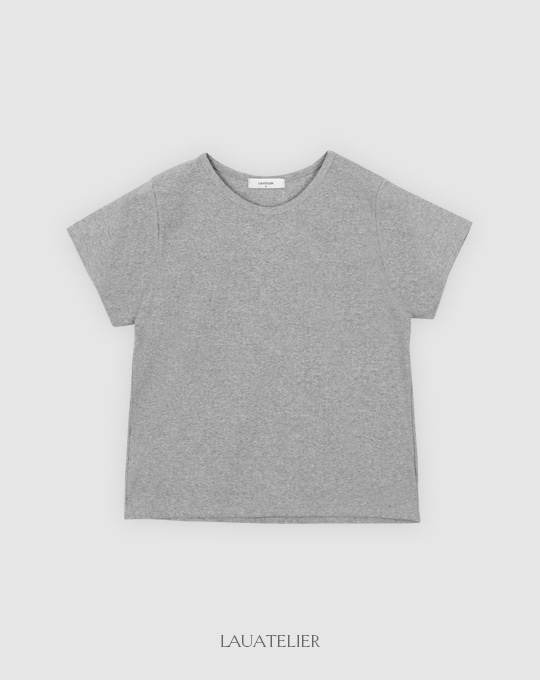 [LAUATELIER] Mori crop t-shirt (Gray)